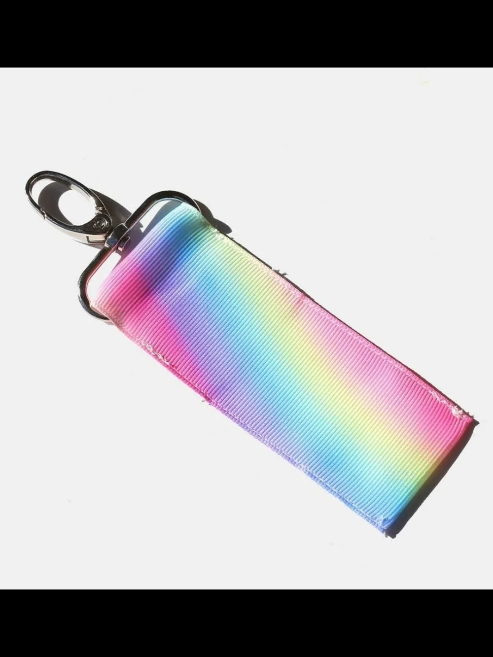 Lip Gloss  / Lip Balm Holder with Keychain In Rainbow BNIB